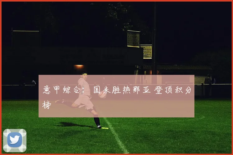 意甲综合：国米胜热那亚 登顶积分榜